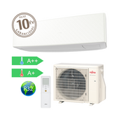 Fujitsu Design ASYG09KETE / AOYG09KETA oldalfali inverteres klíma - Pearl white X White