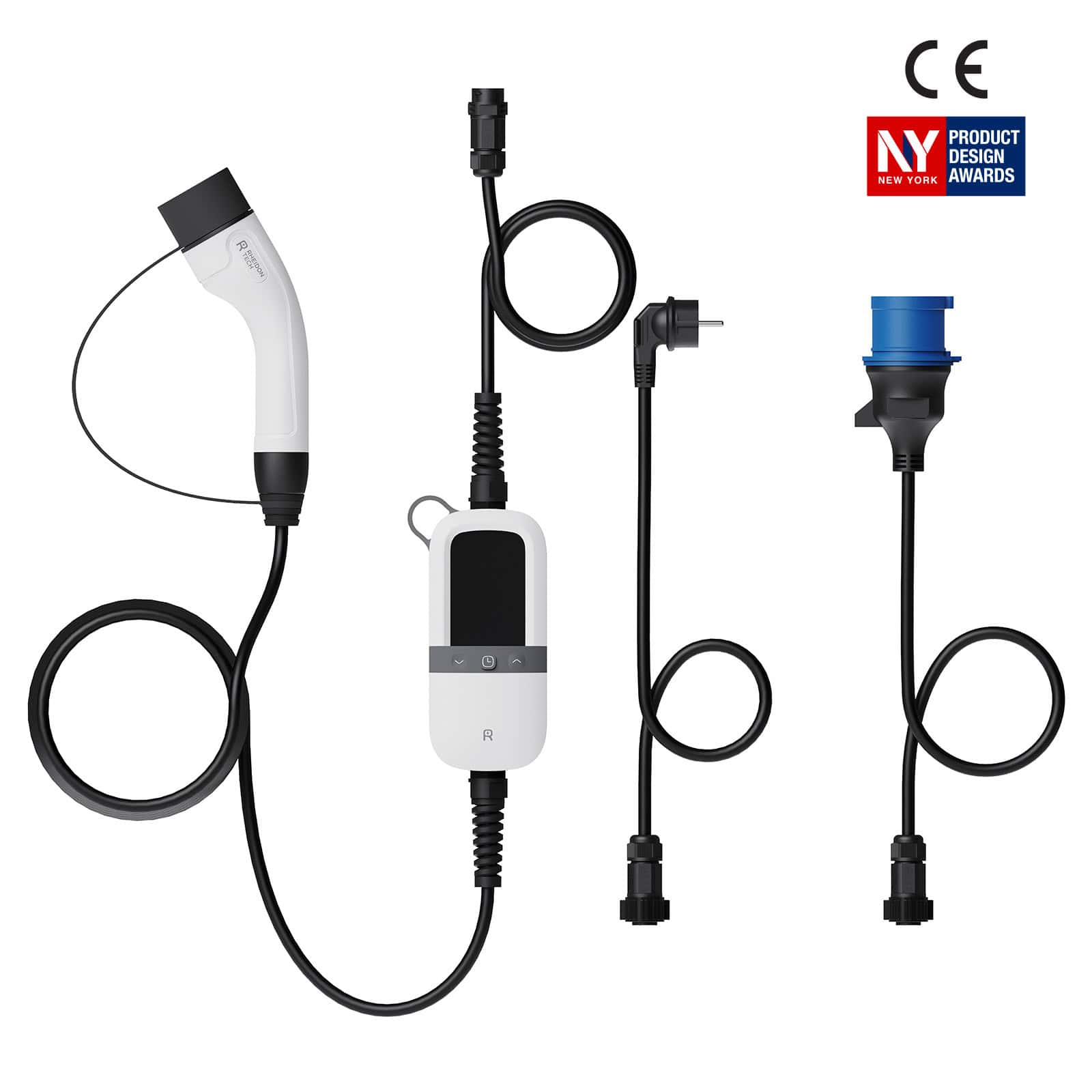 Rheidon elektromos autó állítható otthoni töltő – (1x32A) 7.2kW – 7,5m Type2 kábellel