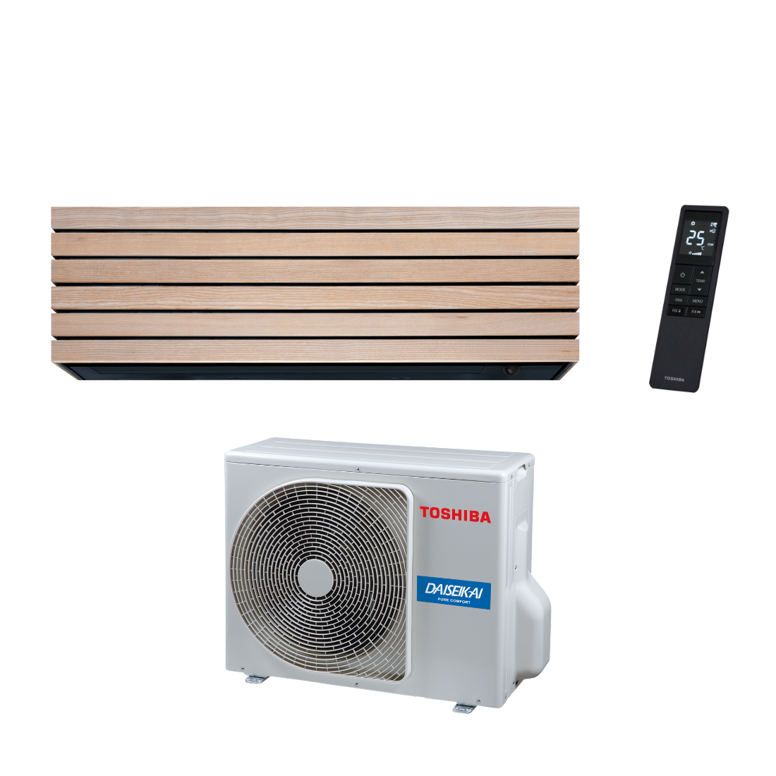 Toshiba Daiseikai 10 Wood RAS-B10S4KVDG-E RAS-10S4AVPG-E inverteres split klíma - 2.5 kW